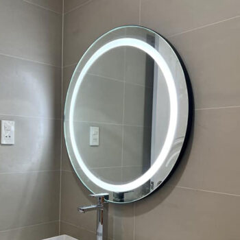Gương tròn cho phòng tắm, bàn phấn – đèn led