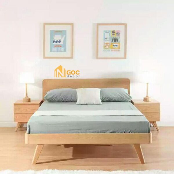 Giường gỗ đơn chân nổi - Hình ảnh 3