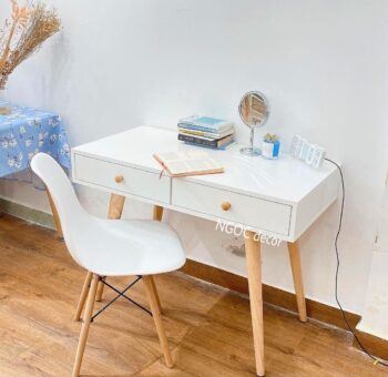 Bàn 2 hộc trắng