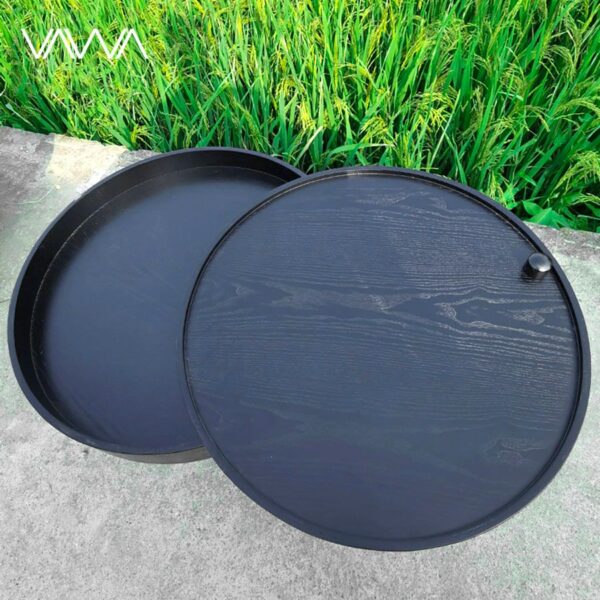 Bàn trà gỗ tròn xoay TURNING TABLE