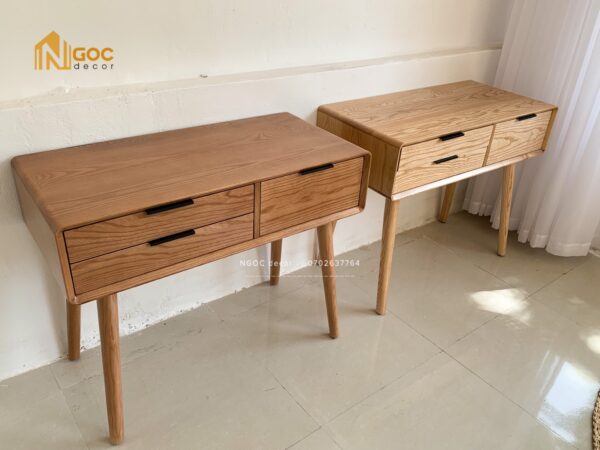 Bàn gỗ bo góc 3 hộc kéo - Hình ảnh 7