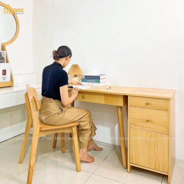 BÀN LÀM VIỆC + HỘC TỦ LƯU TRỮ - Hình ảnh 3