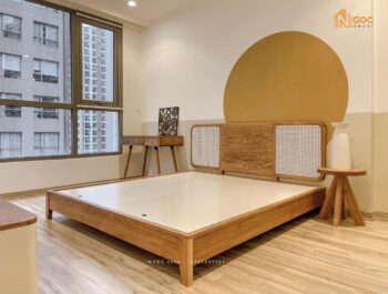 Giường có đầu giường bo góc rời