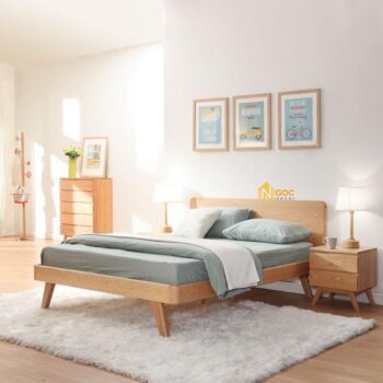 Giường gỗ đơn chân nổi