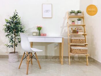 Bàn hộc kéo trắng