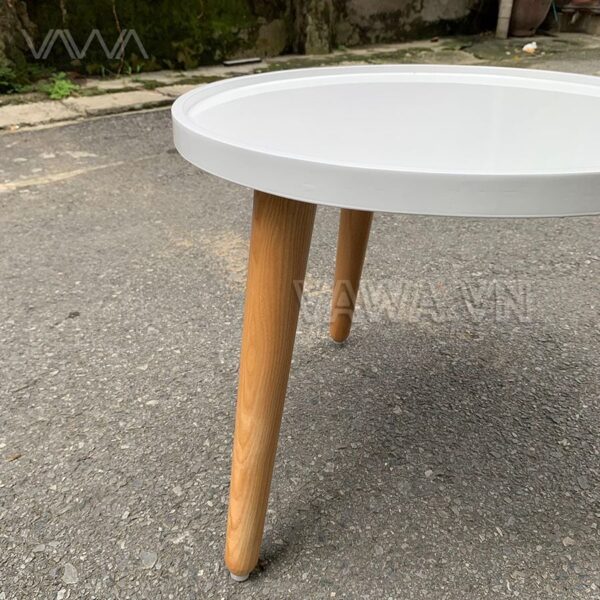 Bàn trà tròn đôi gỗ Twine table