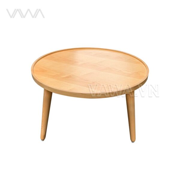 Bàn trà tròn đôi gỗ Twine table