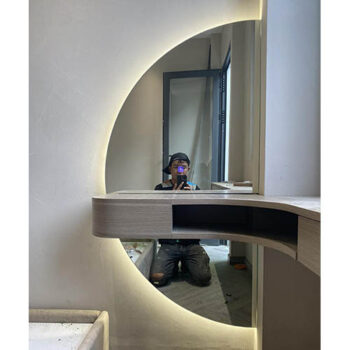 Gương bán nguyệt – đèn led