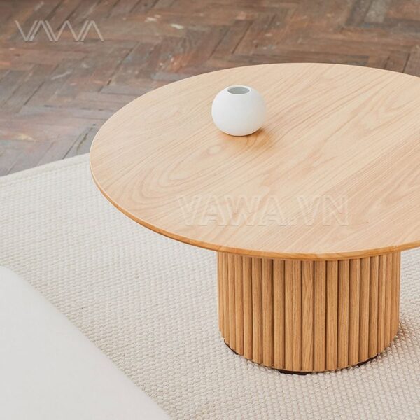 Bàn trà sofa Rustic chân gỗ nan - mặt gỗ Coloma