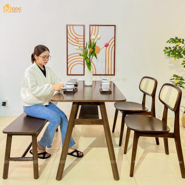 BỘ BÀN ĂN CAGO 1M4 - Hình ảnh 5