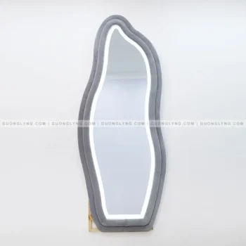 Gương bọc nhung cá heo – led