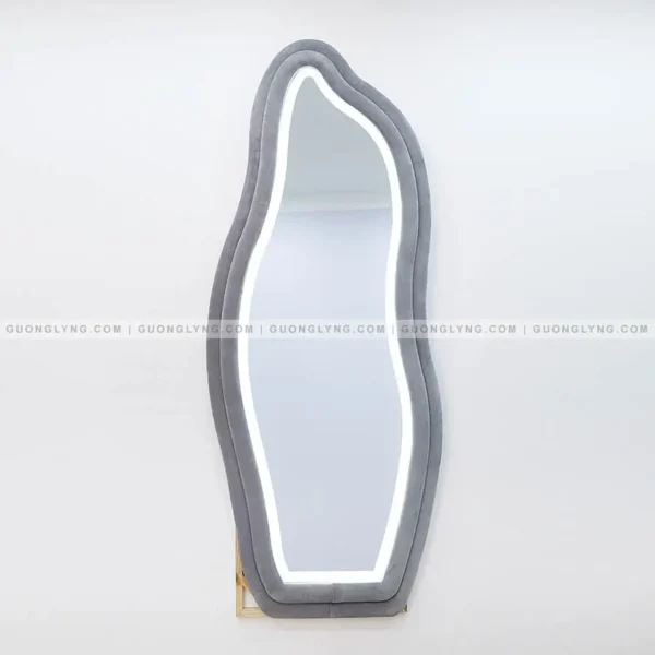 Gương bọc nhung cá heo – led