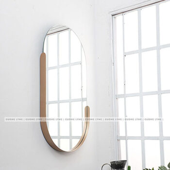 Gương bầu khung sắt theo thiết kế