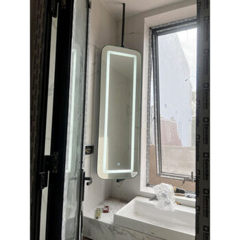 Gương chữ nhật khung sắt – đèn led
