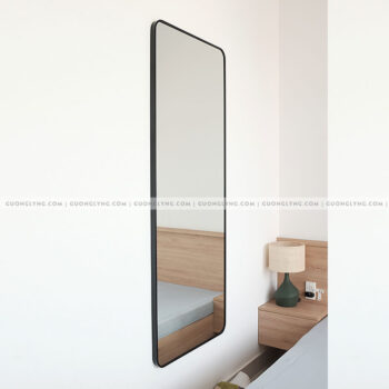 Gương hình chữ nhật khung nhôm – toàn thân – Đen