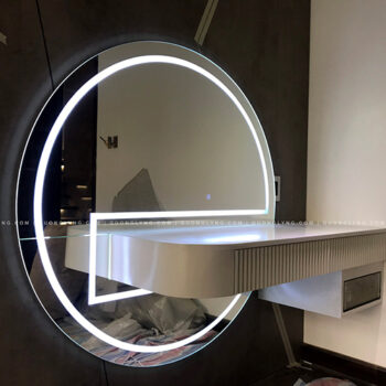 Gương bàn phấn đèn led theo thiết kế