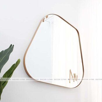 Gương phòng tắm, bàn phấn – khung sắt – hình viên sỏi