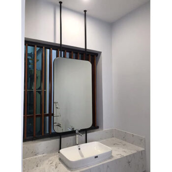 Gương chữ nhật khung sắt thiết kế