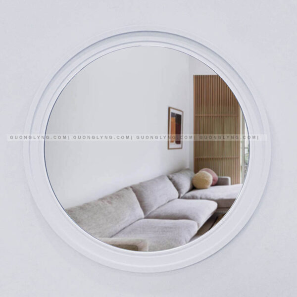 GƯƠNG KHUNG GỖ TRÒN – TRẮNG