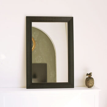 Gương hình chữ nhật – khung gỗ đen