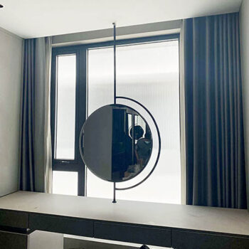 Gương khung sắt bán nguyệt