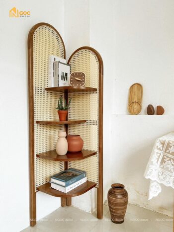 Kệ mây góc nhà