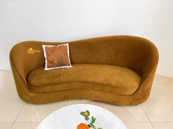 SOFA CONG NÂU M4 + BÀN SOFA MẶT ĐÁ CHÂN SẮT D70 - Hình ảnh 4