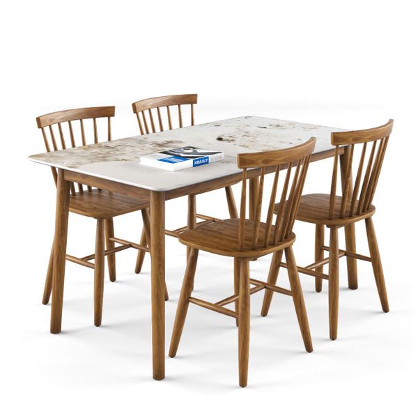 Bộ bàn ghế ăn 4 chỗ - Pinstol - Luna D đẹp giá rẻ