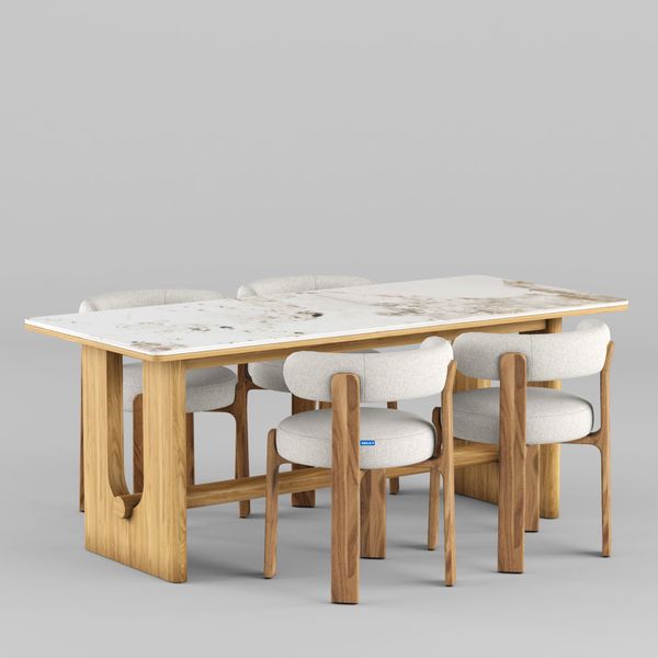 Bộ bàn ghế ăn BRETON table & Granite chair đẹp giá rẻ