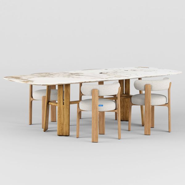 Bộ bàn ghế ăn Granite chair & DOU table đẹp giá rẻ