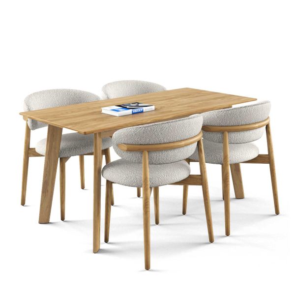 Bộ bàn ghế ăn 4 chỗ - OLENDO - HOWARD - TN đẹp giá rẻ