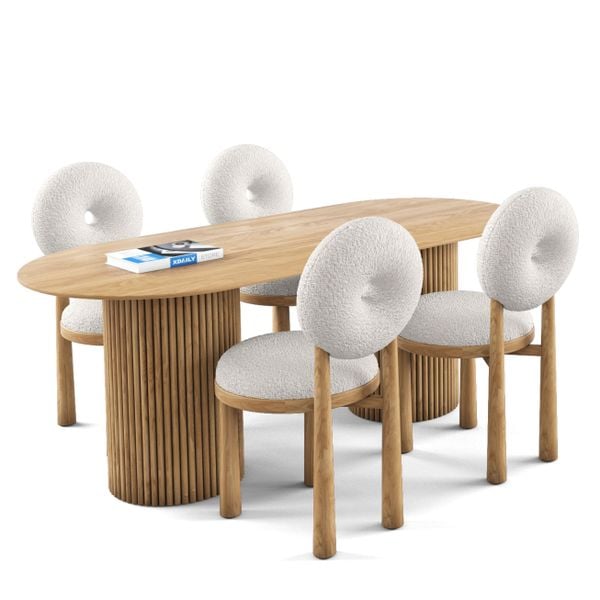 Bộ bàn ghế ăn 4 chỗ - Simon - Moon TN đẹp giá rẻ