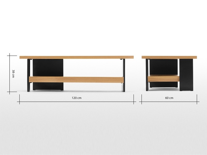 Bàn trà sofa giá rẻ với 2 tầng trên dưới giúp lưu trữ đồ đạc