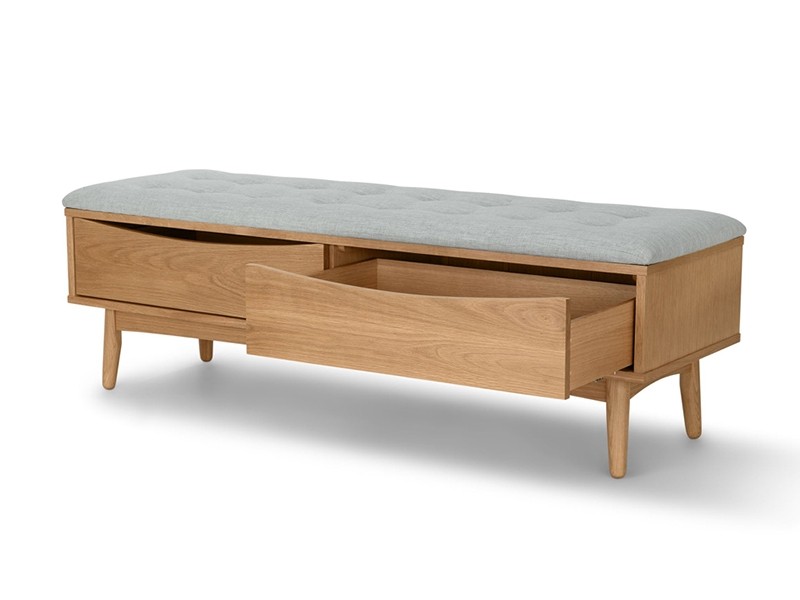 Ghế băng dài có ngăn kéo tiện lợi, hiện đại, ghế dài có nệm.