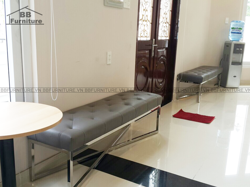 Ghế Băng Dài Inox 304 Chống Rỉ Bọc Nệm Cao Cấp | Hùng GO - Ảnh 6