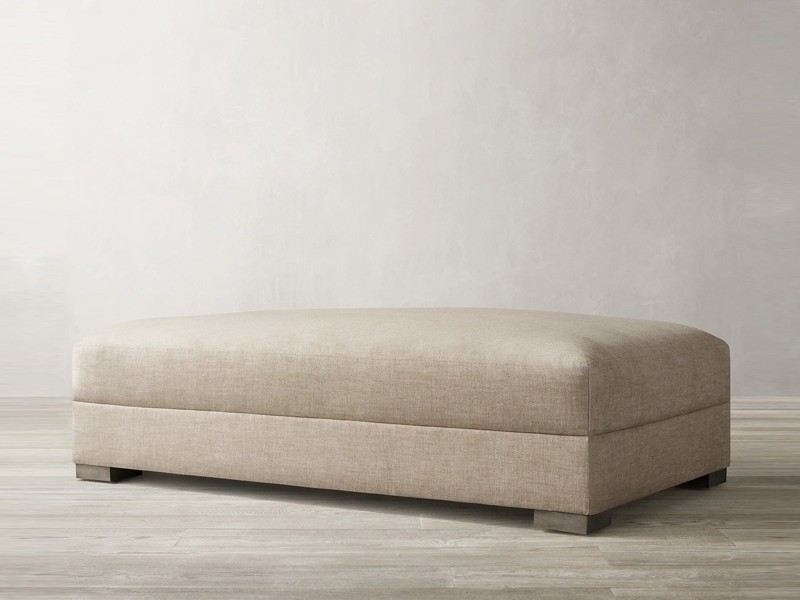 Ghế sofa không tựa với thiết kế hiện đại, ghế ngồi mền mại.