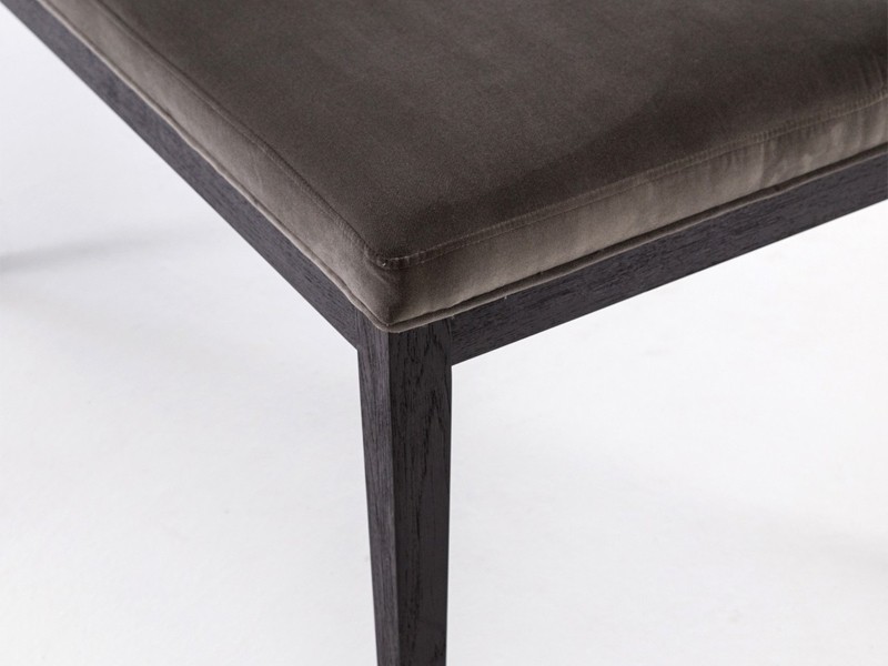 Ghế dài bọc nệm với khung chân gỗ tự nhiên bọc nỉ mền mại - Ảnh 3