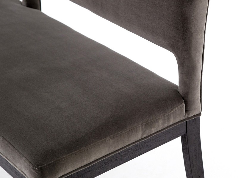 Ghế dài bọc nệm với khung chân gỗ tự nhiên bọc nỉ mền mại - Ảnh 5