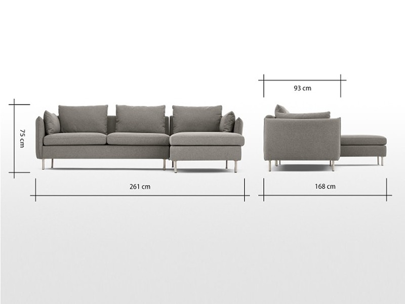 Ghế sofa phòng khách đơn giản chữ L - Sofa L | Hùng GO