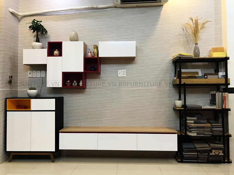 HỆ TỦ TIVI - HTV15 - Hệ tủ tivi - Phòng khách