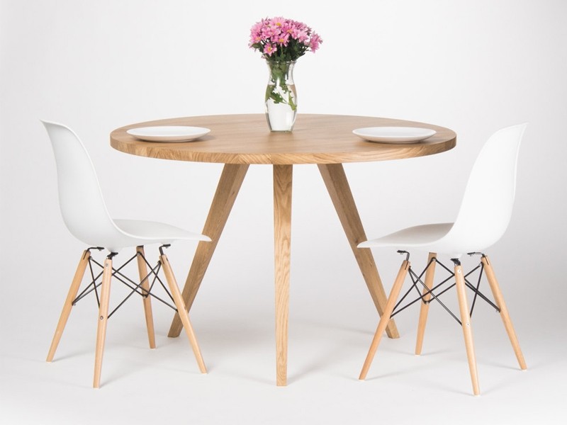 Bàn ăn gỗ tròn hiện đại, bàn ăn gỗ tự nhiên bảo hành 2 năm.