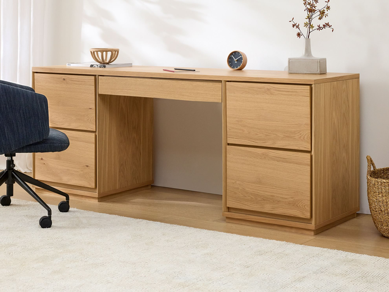 Bàn làm việc tối giản minimalist gỗ công nghiệp có ngăn kéo. - Ảnh 4