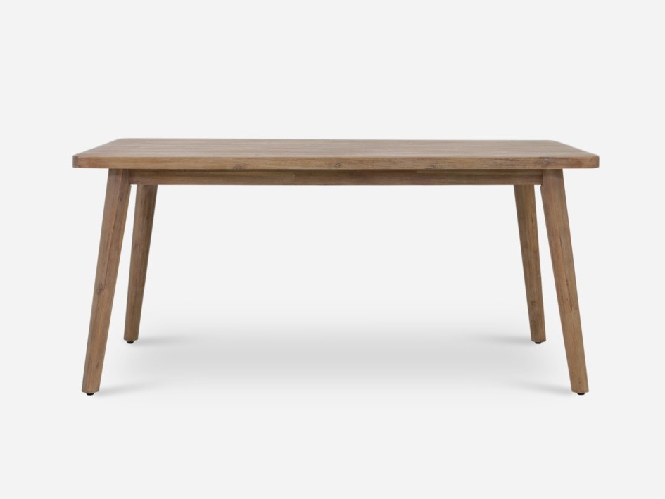 Bàn an gỗ tự nhiên chân retro, mặt bàn gỗ ghép tự nhiên.