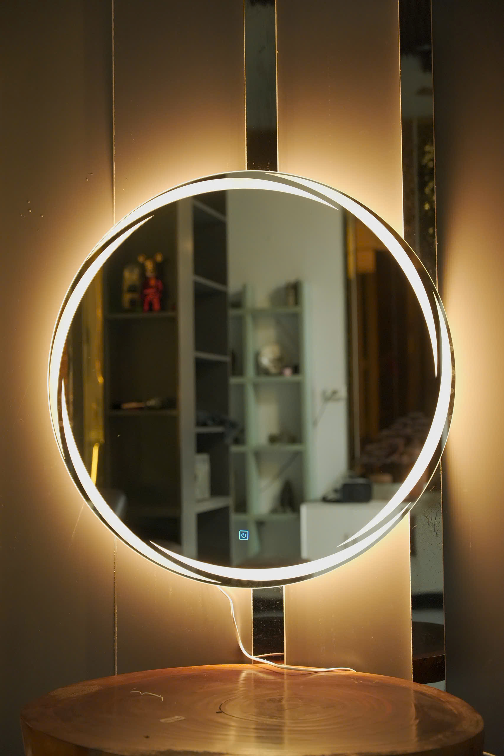 Gương phòng tắm đèn led hình tròn